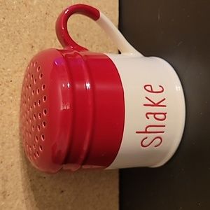 Shake Ceramic Handled Seasoning Shaker Red White